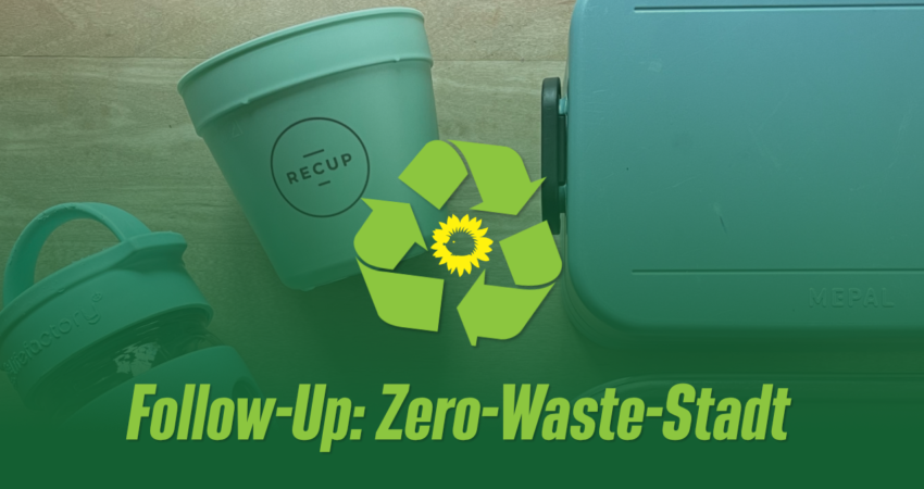 Follow-Up: Zero-Waste-Stadt mit Mehrwegbehältern im Hintergrund