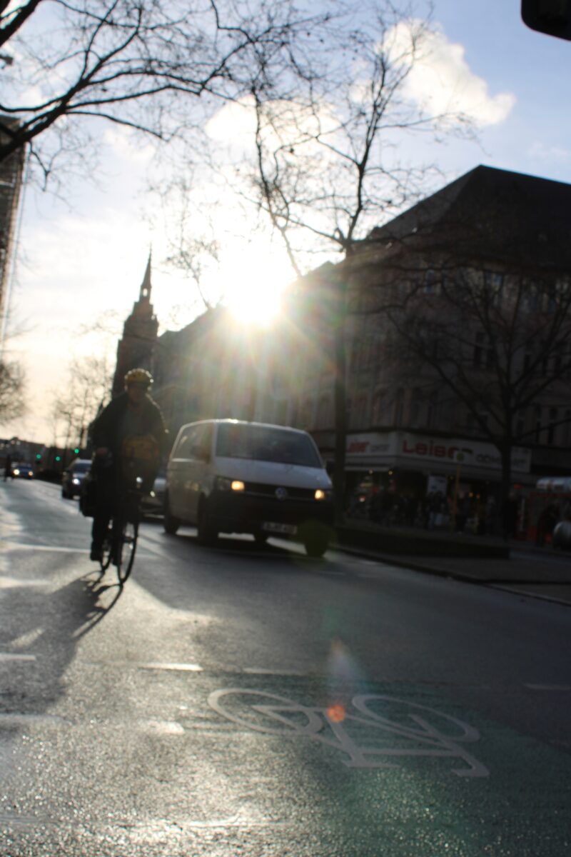 Fahrradweg auf der Schloßstraße